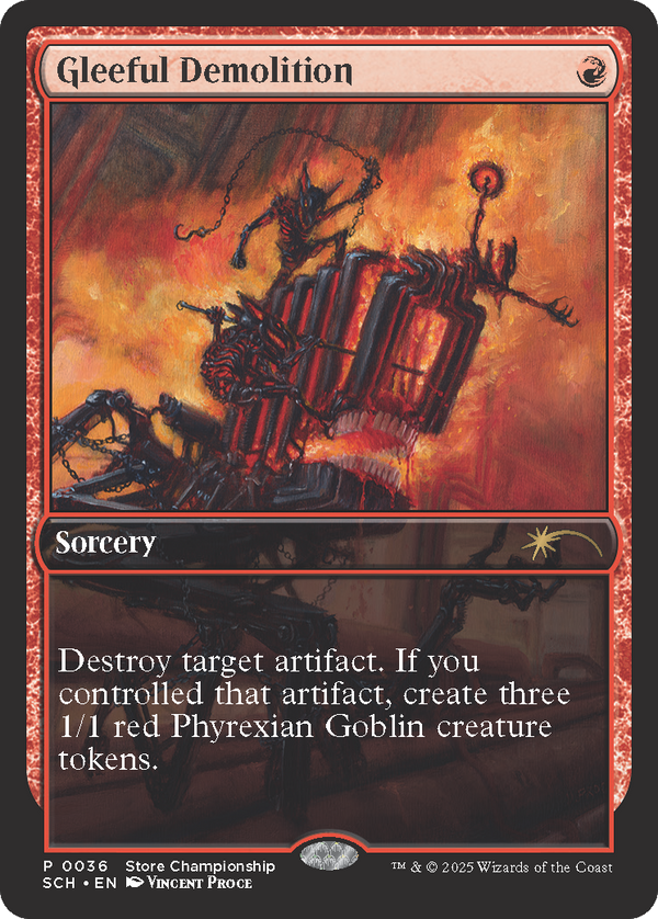 Gleeful Demolition (GAME-036) - Game Day & Store Championship Promos Foil