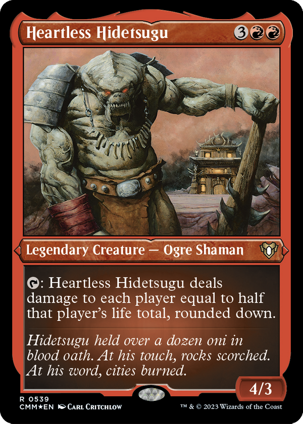 Heartless Hidetsugu (Foil Etched) (CMM-539) - Commander Masters Foil