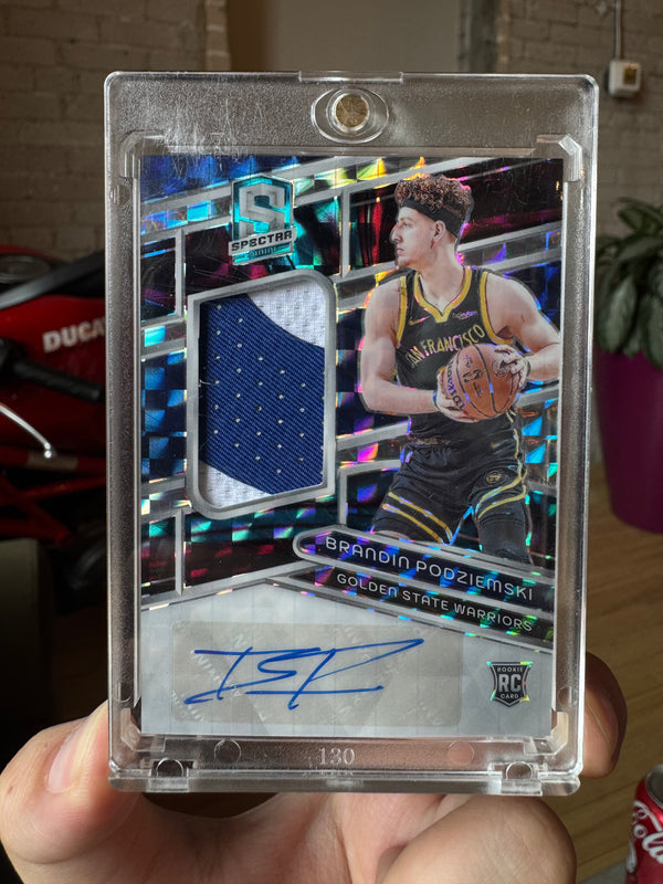 2023-24 Panini Spectra Brandin Podziemski #244 RPA Purple Wave FOTL /8