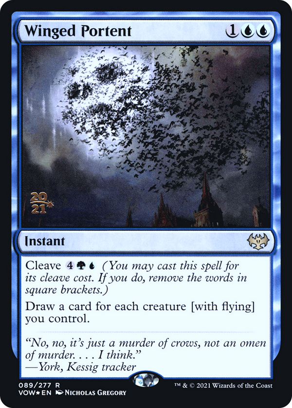 Winged Portent (PRE-089) - Innistrad: Crimson Vow Promos Foil