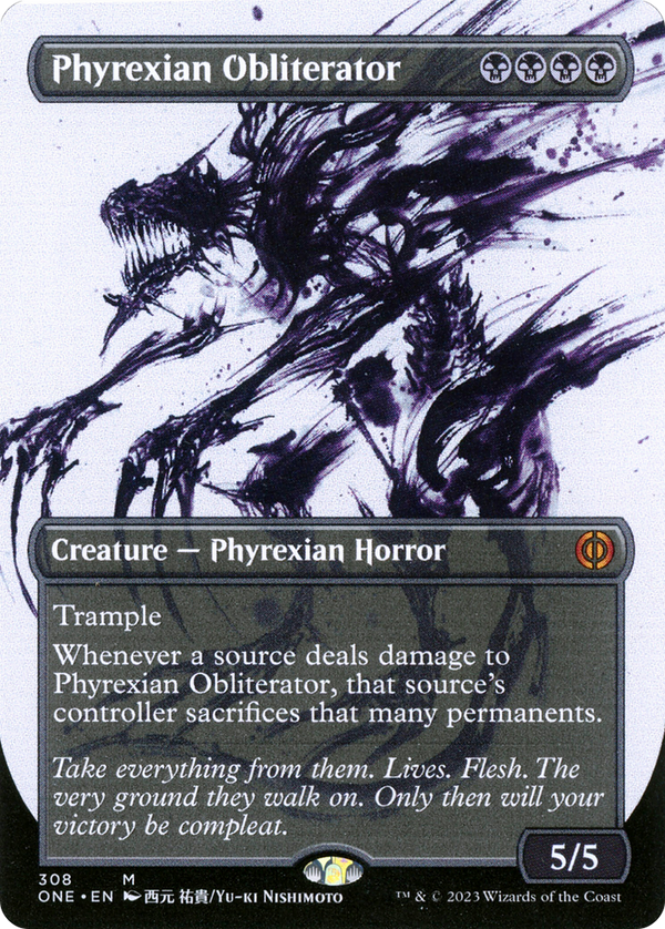 Phyrexian Obliterator (Showcase) (ONE-308) - Phyrexia: All Will Be One: (Showcase) (Borderless) Foil
