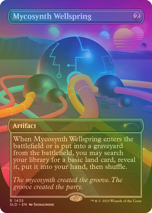 Mycosynth Wellspring (Rainbow Foil) (SLD-1435★) - Secret Lair Drop (Borderless) Foil