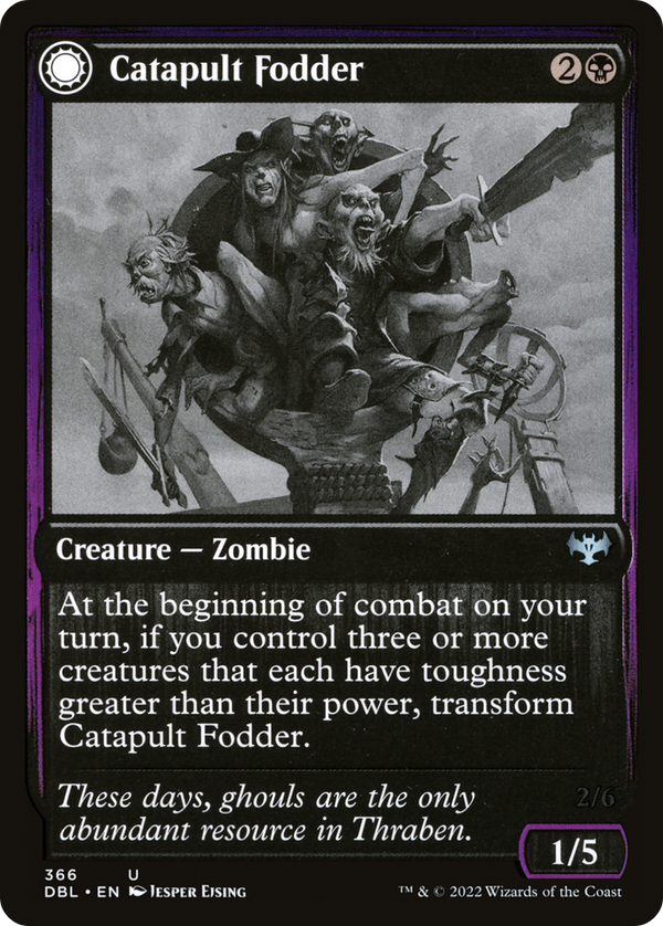 Catapult Fodder (DBL-366) - Innistrad: Double Feature: (Double Faced Transform) Foil
