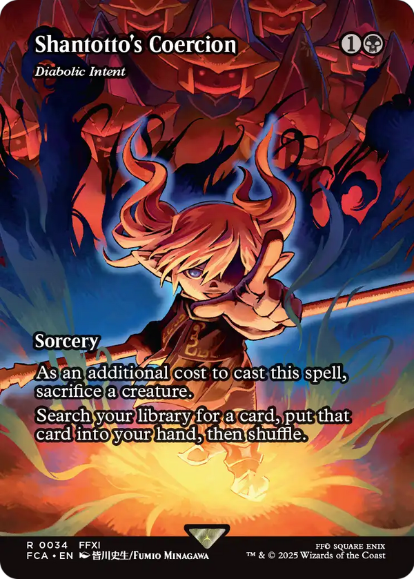 Shantotto's Coercion - Diabolic Intent (Showcase) (FCA-034) - FINAL FANTASY: Through the Ages / Shantotto's Coercion (Borderless) Foil