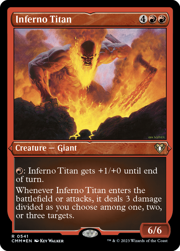 Inferno Titan (Foil Etched) (CMM-541) - Commander Masters Foil