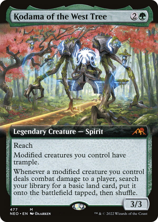 Kodama of the West Tree (Extended Art) (NEO-477) - Kamigawa: Neon Dynasty: (Extended Art) Foil