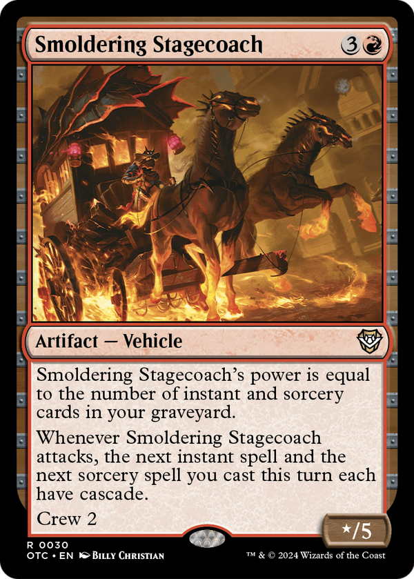 Smoldering Stagecoach (OTC-030) - Outlaws of Thunder Junction Commander