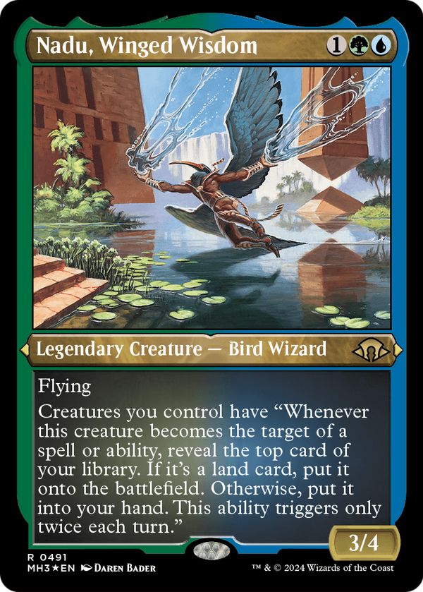 Nadu, Winged Wisdom (Foil Etched) (MH3-491) - Modern Horizons 3 Foil