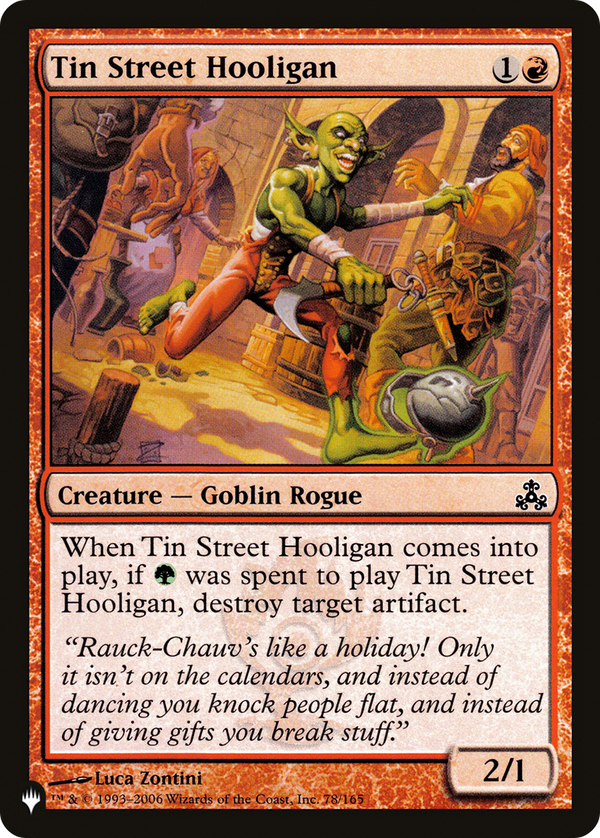 Tin Street Hooligan (LIST-GPT-78) - The List