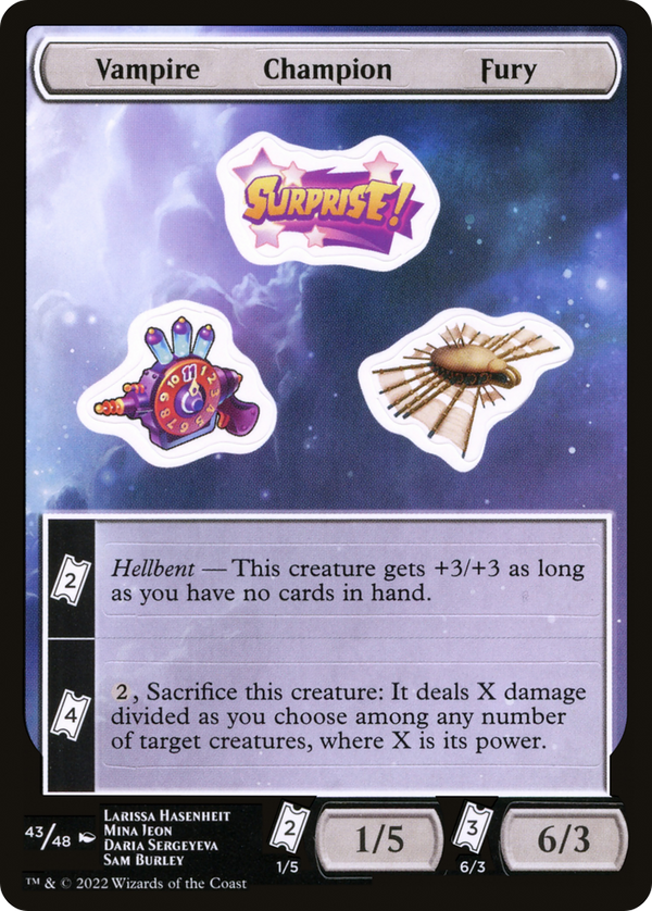 Vampire Champion Fury (UNF-043) - Unfinity Sticker Sheets