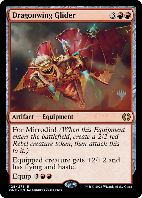 Dragonwing Glider (PPONE-128) - Phyrexia: All Will Be One Promos