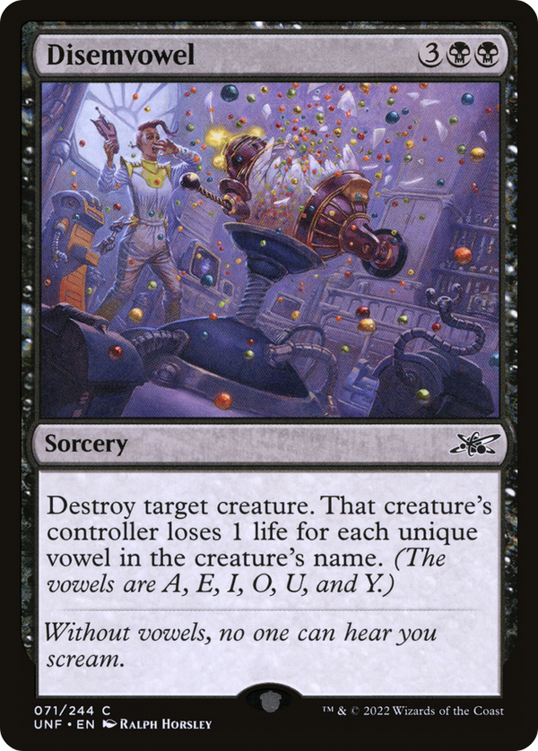 Disemvowel (UNF-071) - Unfinity Foil