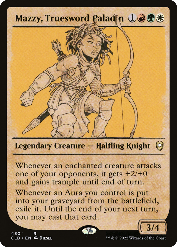 Mazzy, Truesword Paladin (Showcase) (CLB-430) - Commander Legends: Battle for Baldur's Gate: (Showcase)