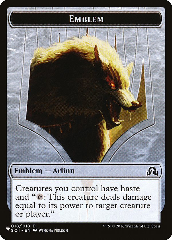 Arlinn, Embraced by the Moon Emblem (PLST-TSOI-18) - The List