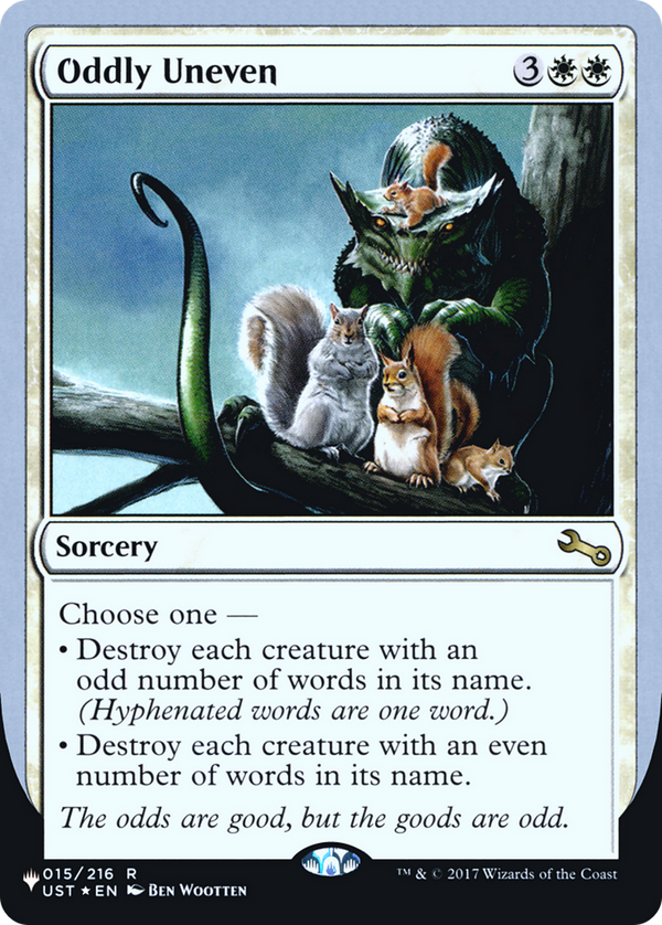 Oddly Uneven (LIST-015/216) - The List (Unfinity Foil Edition) Foil