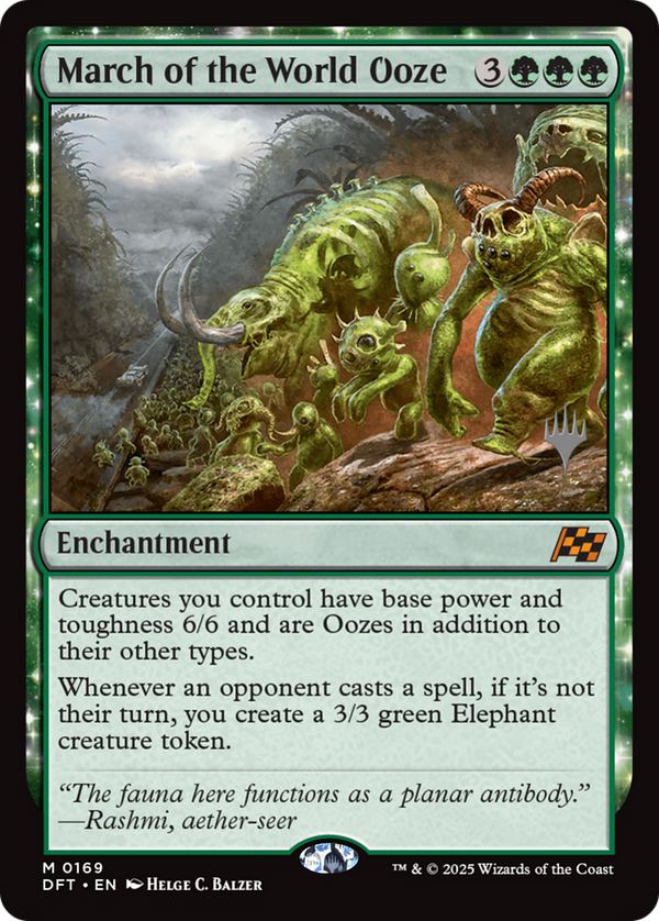 March of the World Ooze (PPDFT-169) - Promo Pack: Aetherdrift: (enchantment) Foil