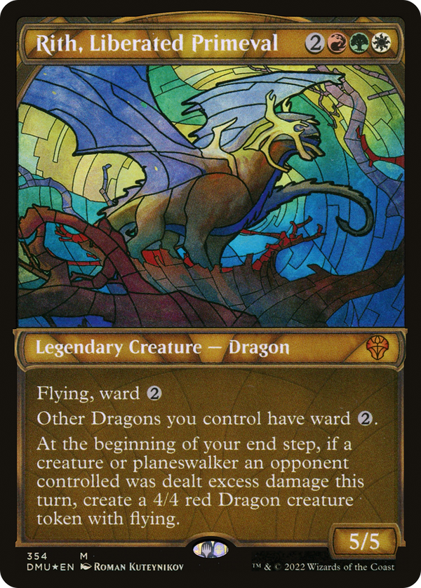 Rith, Liberated Primeval (Textured Foil) (DMU-354) - Dominaria United: (Showcase) Foil