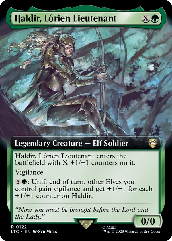 Haldir, Lorien Lieutenant (Extended Art) (LTC-122) - Tales of Middle-earth Commander: (Extended Art) Foil