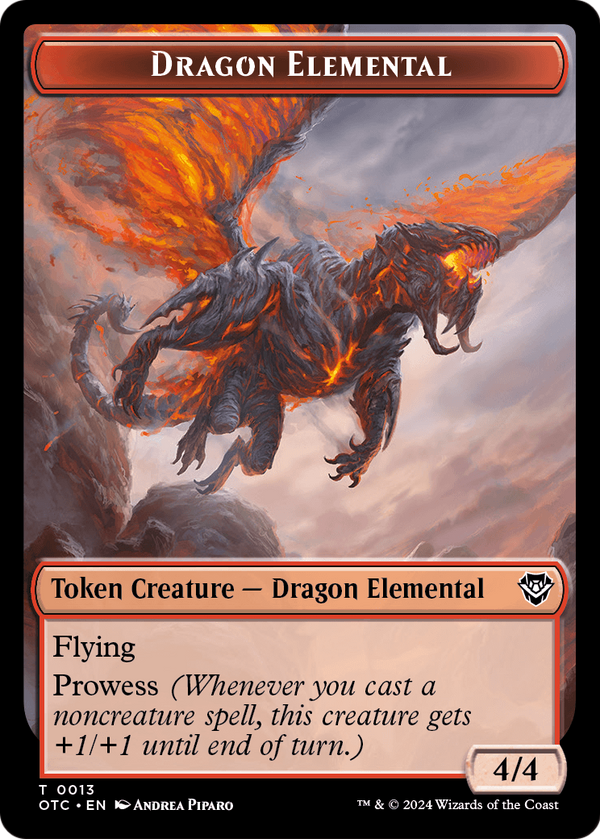 Dragon Elemental (TOTC-013) - Outlaws of Thunder Junction Commander Tokens Foil