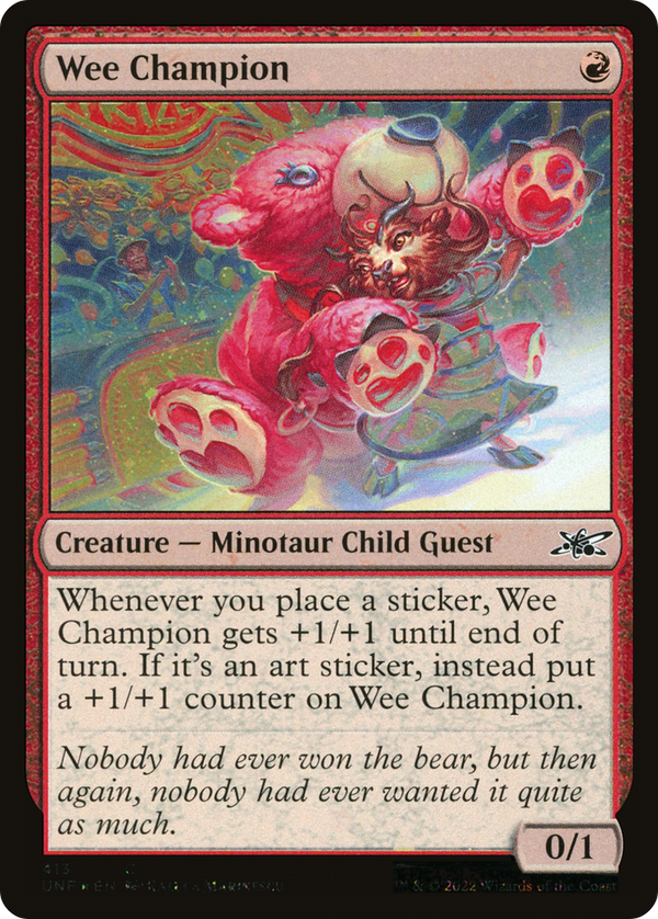 Wee Champion (Galaxy Foil) (UNF-413) - Unfinity Foil