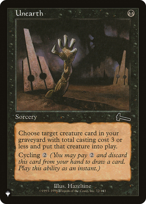 Unearth (LIST-ULG-72) - The List