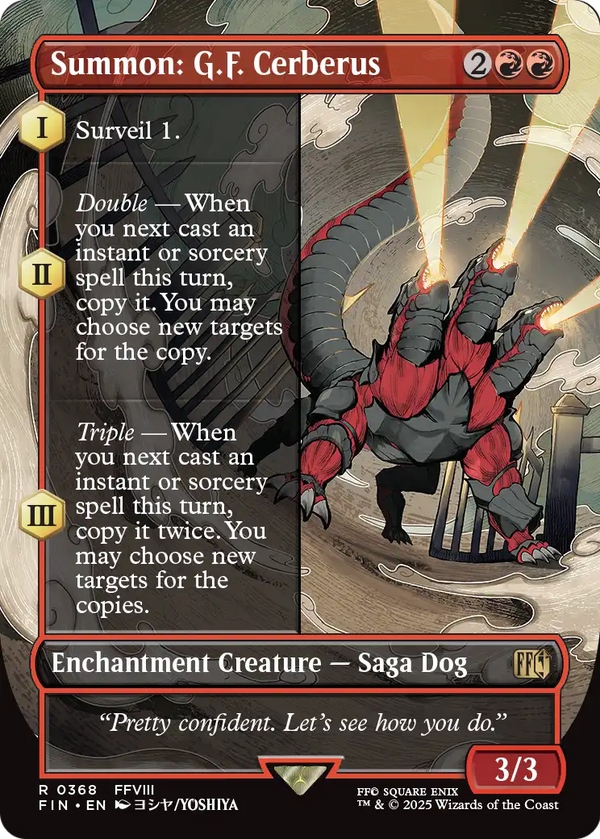 Summon: G.F. Cerberus (Borderless) (FIN-368) - FINAL FANTASY: (enchantment)