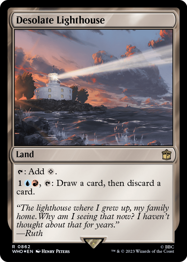 Desolate Lighthouse (Surge Foil) (WHO-862) - Doctor Who Foil