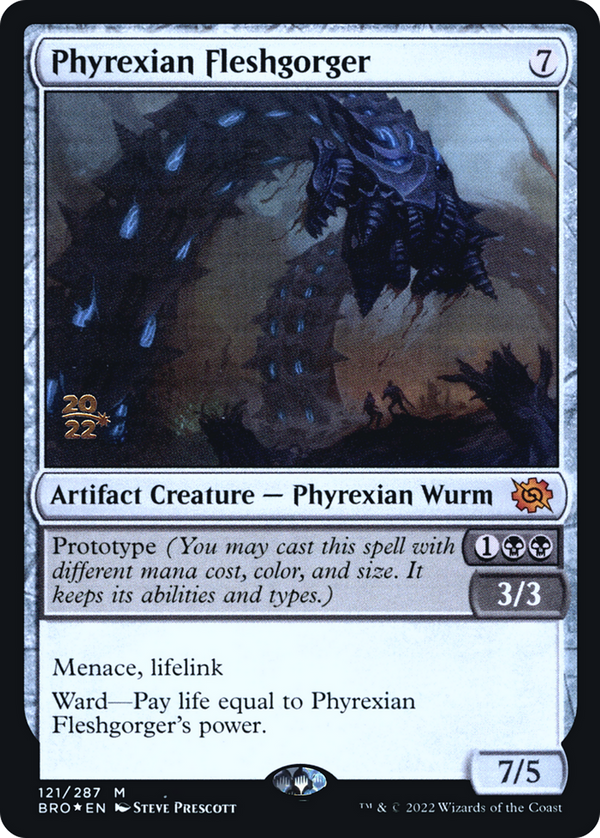 Phyrexian Fleshgorger (PRE-121) - The Brothers' War Promos Foil