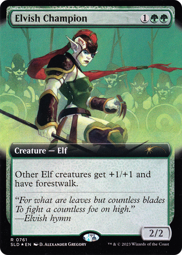 Elvish Champion (SLD-761) - Secret Lair Drop: (Extended Art) Foil