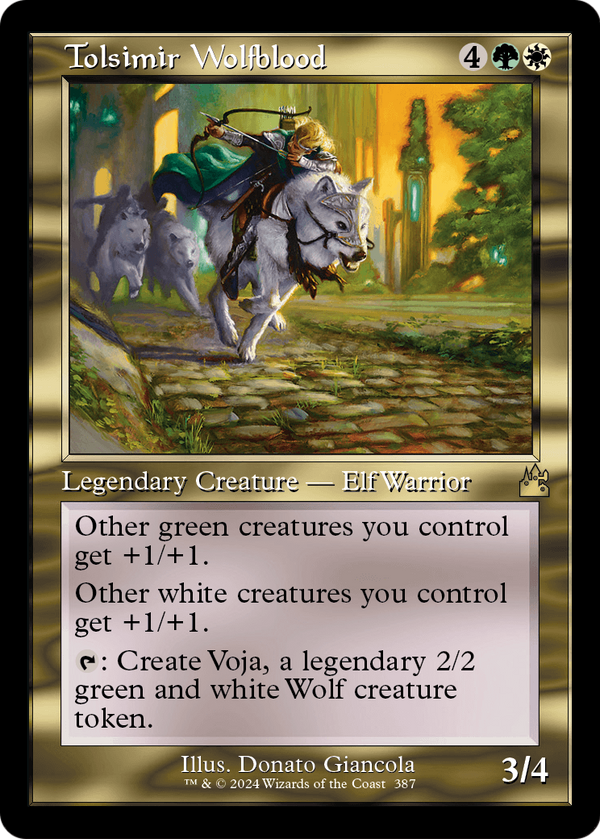 Tolsimir Wolfblood (Retro Frame) (RVR-387) - Ravnica Remastered Foil
