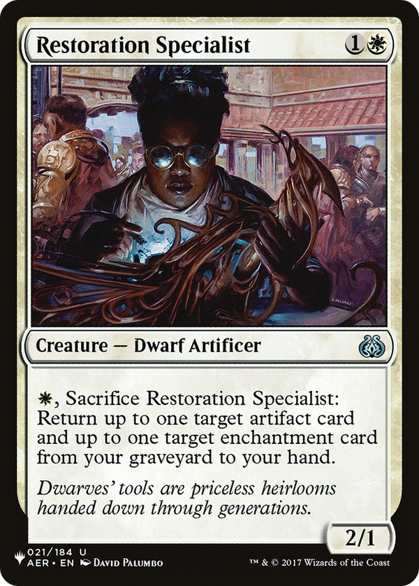 Restoration Specialist (LIST-AER-21) - The List