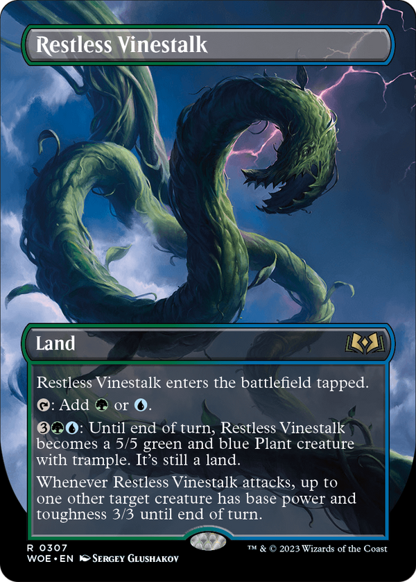 Restless Vinestalk (Borderless) (WOE-307) - Wilds of Eldraine