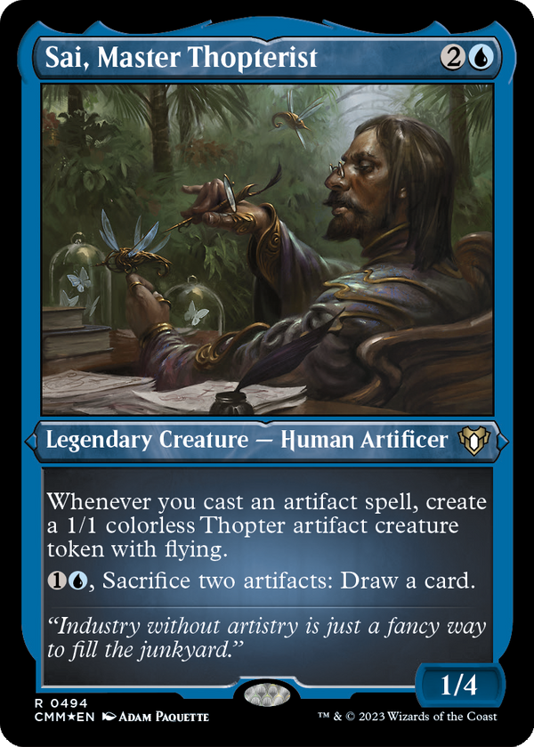 Sai, Master Thopterist (Foil Etched) (CMM-494) - Commander Masters Foil