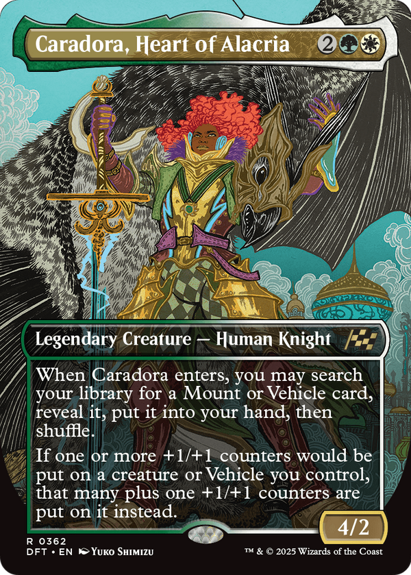 Caradora, Heart of Alacria (Borderless) (DFT-362) - Aetherdrift Foil