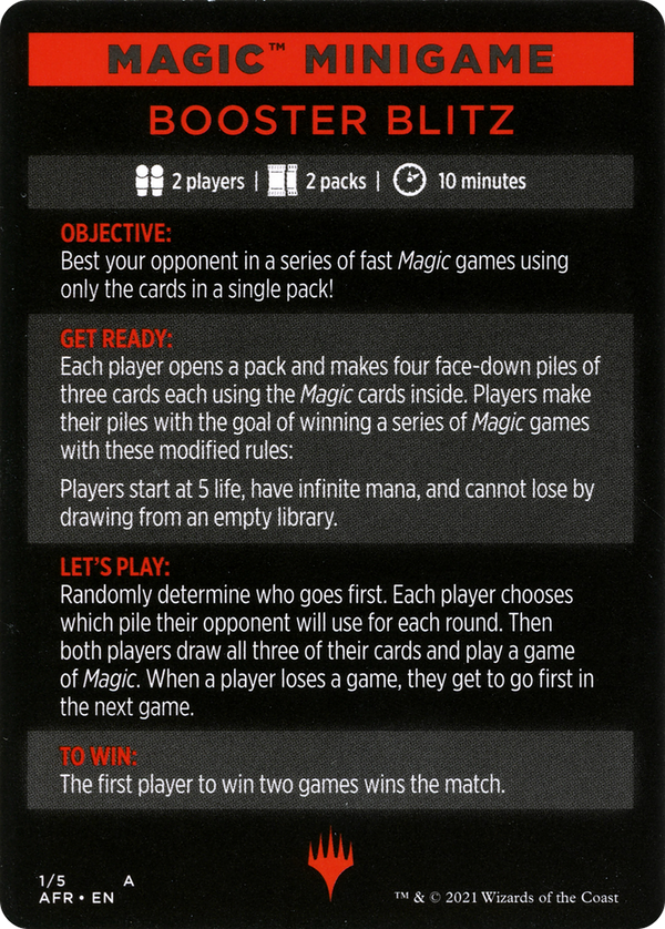 Booster Blitz (MAFR-001) - Adventures in the Forgotten Realms Minigames Foil