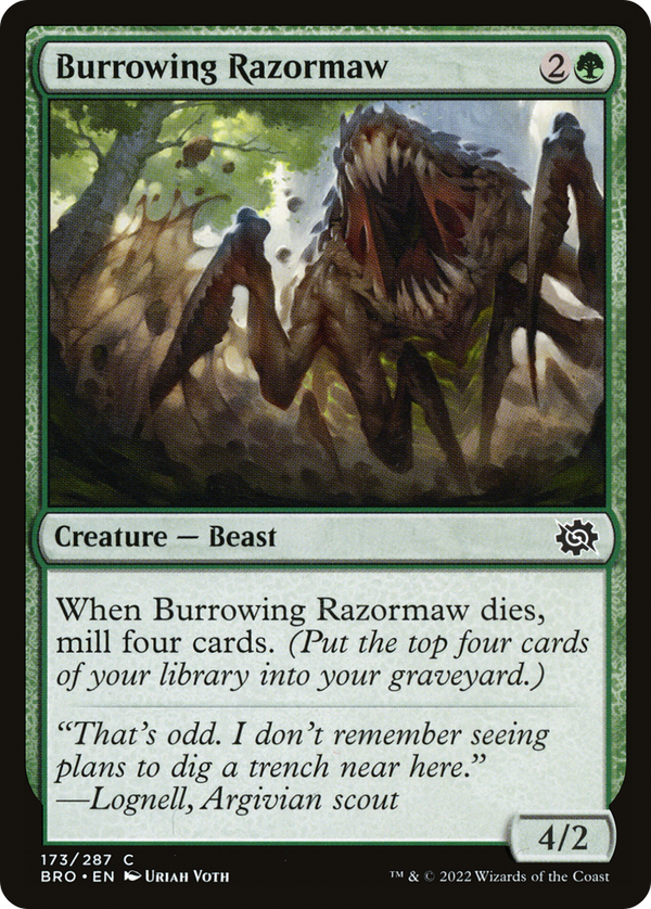 Burrowing Razormaw (BRO-173) - The Brothers' War