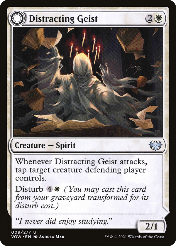 Distracting Geist (VOW-009) - Innistrad: Crimson Vow: (Double Faced Transform) Foil
