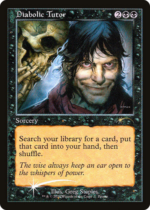 Diabolic Tutor (WPN-001) - Wizards Play Network 2024 Foil