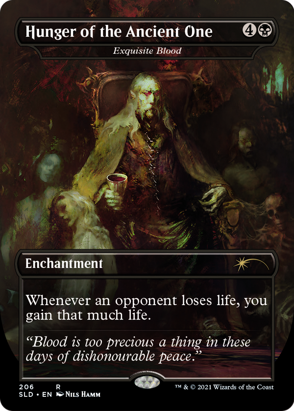Hunger of the Ancient One - Exquisite Blood (SLD-206) - Secret Lair Drop / Hunger of the Ancient One (Borderless) Foil