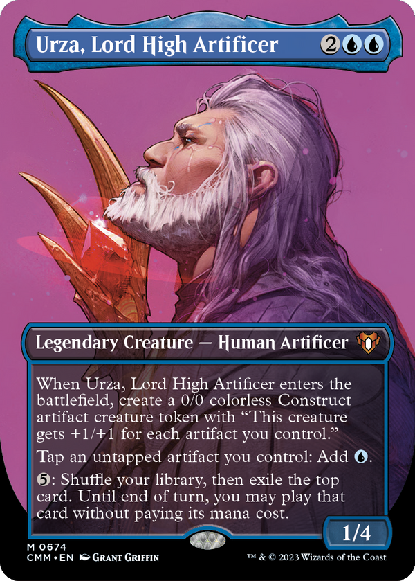 Urza, Lord High Artificer (Borderless) (CMM-674) - Commander Masters
