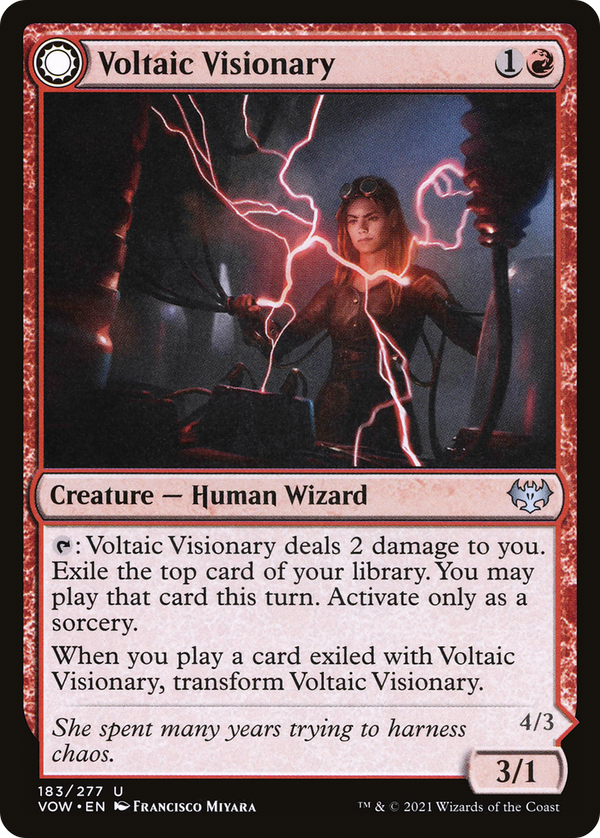 Voltaic Visionary (VOW-183) - Innistrad: Crimson Vow: (Double Faced Transform) Foil