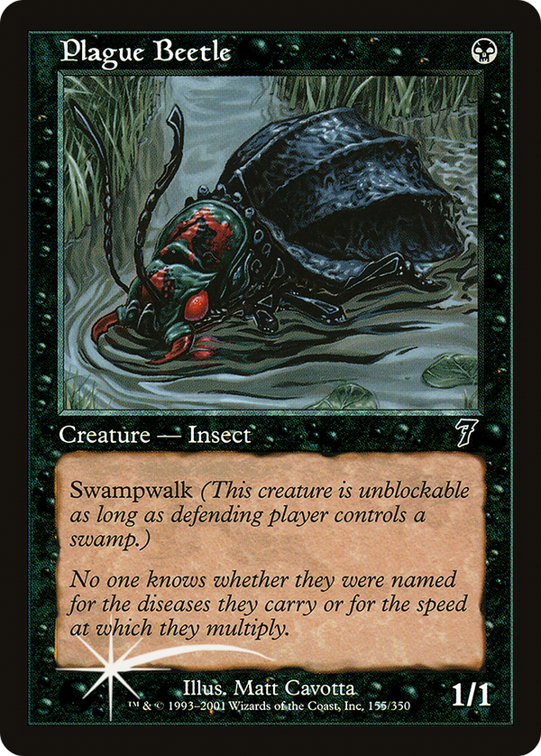Plague Beetle (7ED-155★) - 7th Edition Foil