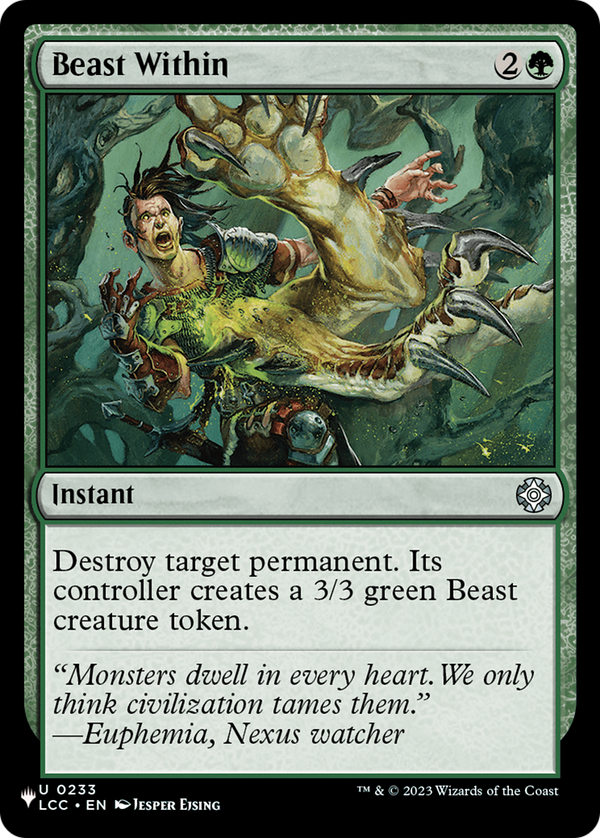 Beast Within (LIST-LCC-233) - The List