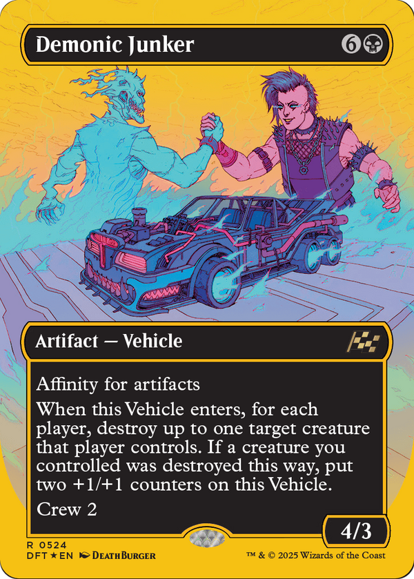 Demonic Junker (Borderless) (First-Place Foil) (DFT-524) - Aetherdrift Foil