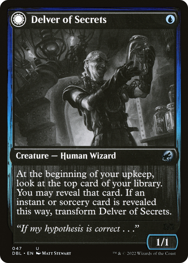 Delver of Secrets (DBL-047) - Innistrad: Double Feature: (Double Faced Transform)