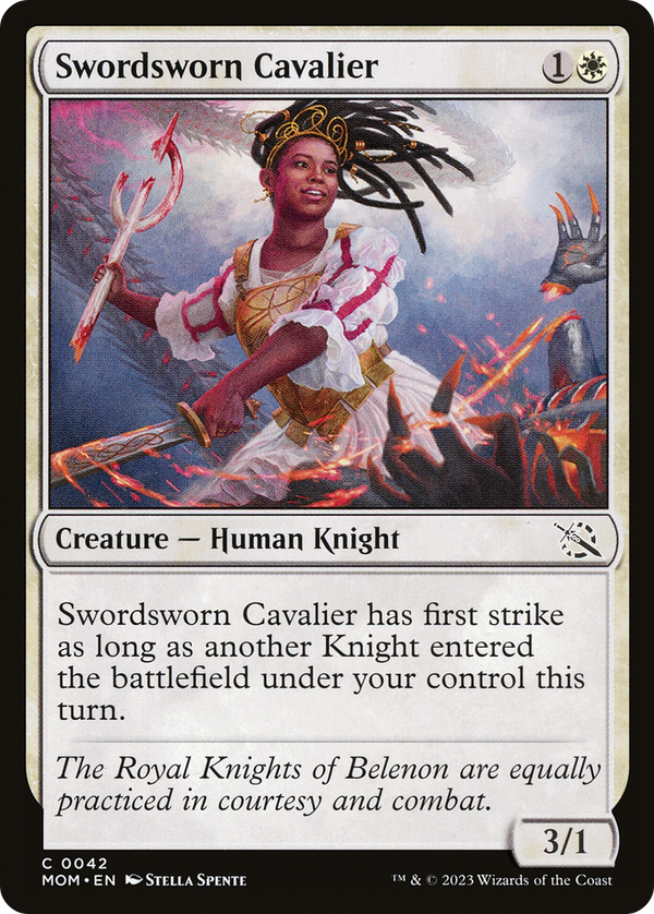 Swordsworn Cavalier (MOM-042) - March of the Machine Foil