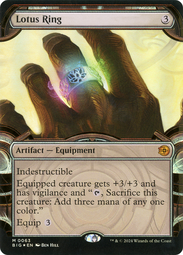 Lotus Ring (Showcase) (Raised Foil) (BIG-063) - The Big Score: (Showcase) Foil