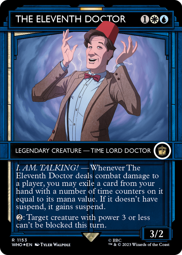 The Eleventh Doctor (Showcase) (Surge Foil) (WHO-1153) - Doctor Who: (Showcase) (Borderless) Foil