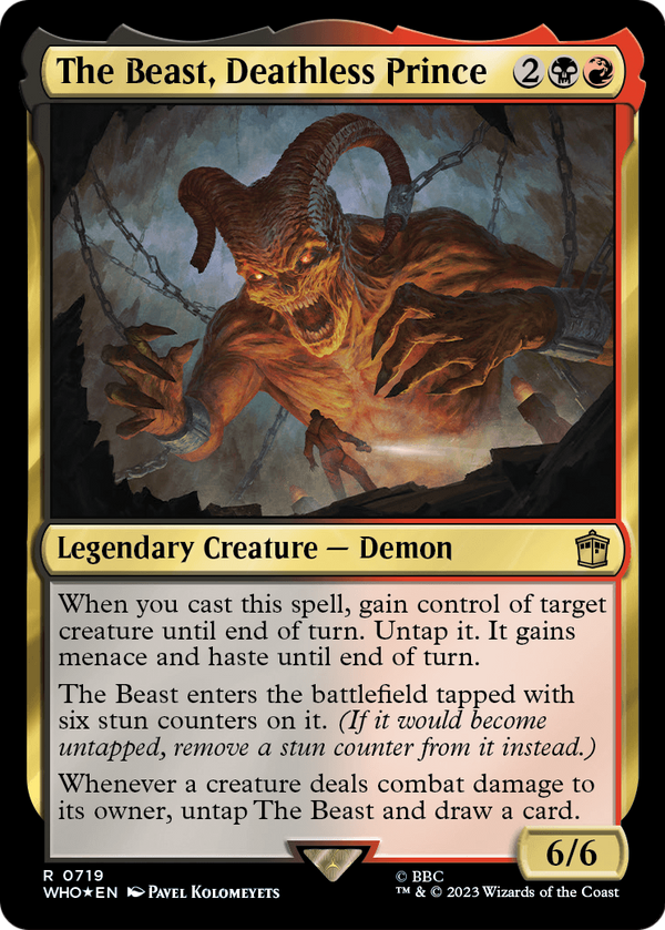 The Beast, Deathless Prince (Surge Foil) (WHO-719) - Doctor Who Foil