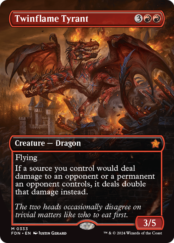 Twinflame Tyrant (Borderless) (FDN-333) - Foundations Foil